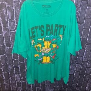 Retro Nickelodeon TEENAGE MUTANT NINJA TURTLES Let’s Party T-shirt Sz 3X